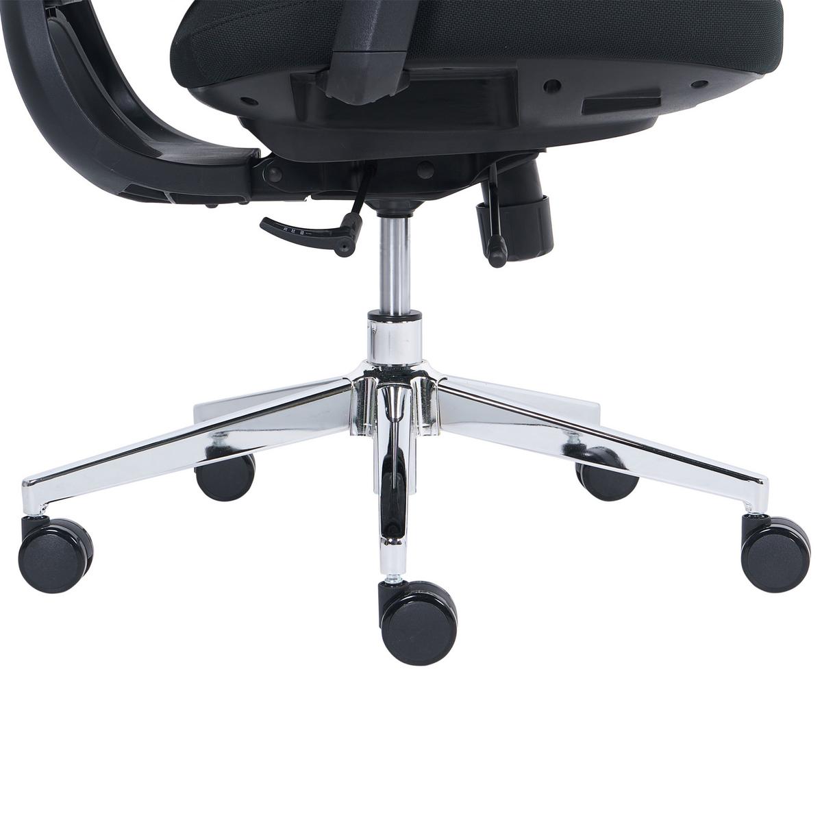BÜROSTUHL Stoff Schwarz Velio - Schwarz, Textil (40/115/60cm) - Beliani