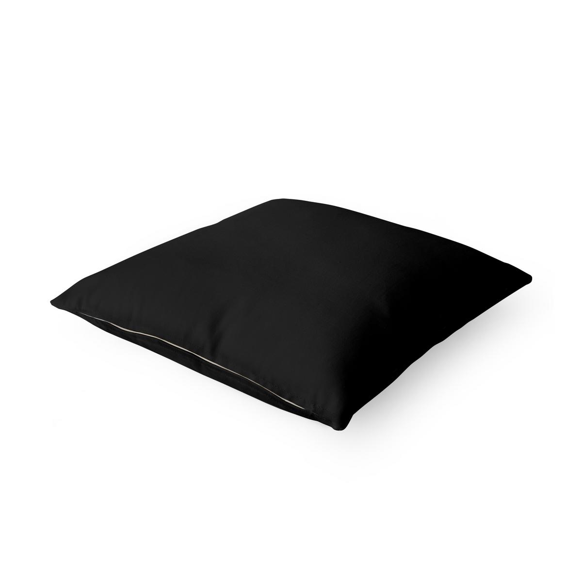 DEKOKISSEN Tiefschwarz 40/40 cm - Schwarz, Textil (40/40/10cm) - Bilderwelten