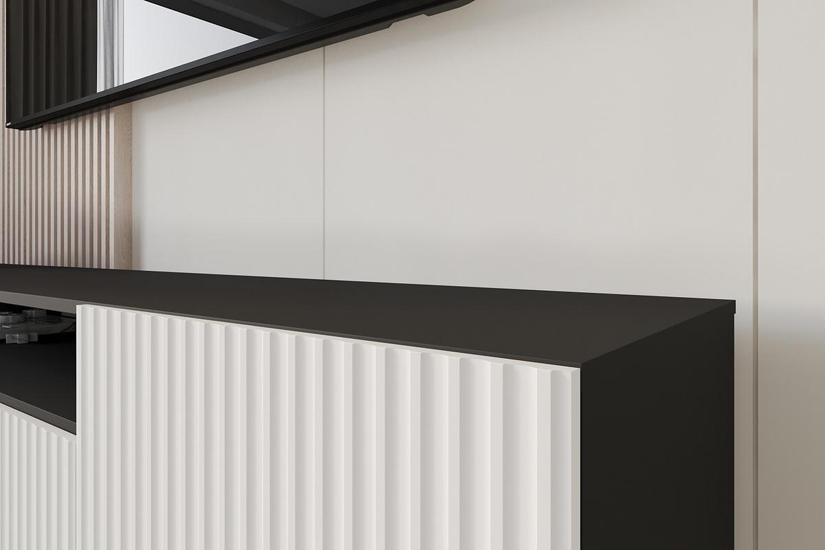 LOWBOARD NOA-2-W 200x40x41 cm - Schwarz / Weiß - Schwarz, Holzwerkstoff (200/40/41cm) - ALTDECOR