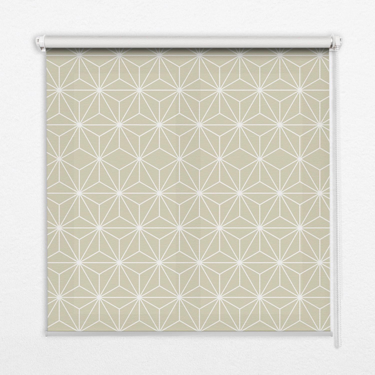 INNENROLLO - Fensterrollo - Rollo - 100x140 cm - Weiße Punkte, die durch Punkte verbunden sind - Weiß, Kunststoff (100/140/0.5cm) - TULUP