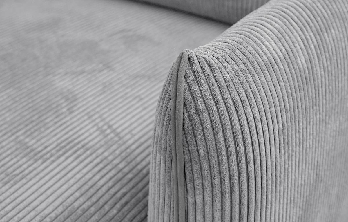 ECKSOFA TAUER 3-Sitzer, hellgrau - Hellgrau/Schwarz, Holzwerkstoff/Kunststoff (206/173cm) - Wozimo