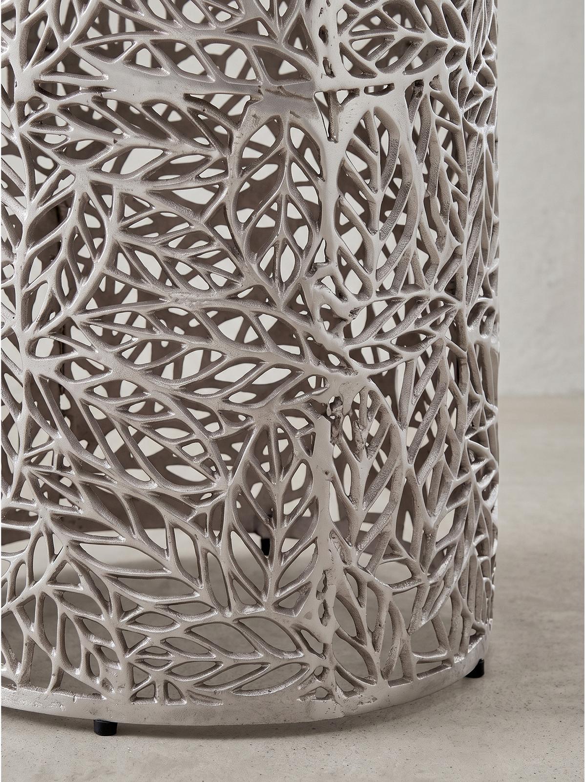 BEISTELLTISCHE 2er-Set RIAZA, Aluminium, Silber, Ø 41 x 42 cm - Silberfarben, Metall (41/41/42cm) - KADIMA DESIGN