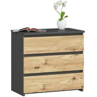 KOMMODE Graphit Grau, Eiche Artisan 57/60/35 - Eiche Artisan, Holzwerkstoff (60/57/35cm) - RAUMHIRSCH FURNITURE