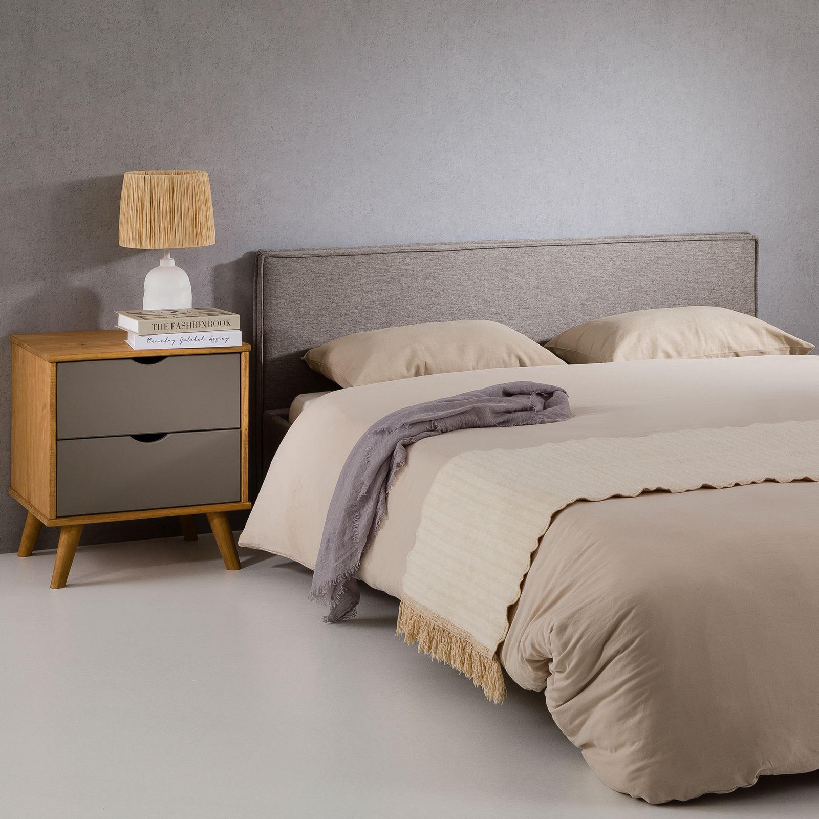 KOPFTEIL KLAO 160x190 cm grau - Grau, Textil (161/59/6cm) - IDIMEX