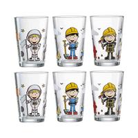 KINDERGLÄSER Berufe Jungen bunt 205 ml 6-tlg. - Multicolor, Glas (0.205L) - Ritzenhoff Breker