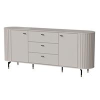 SIDEBOARD Zante Graubeige 190 cm - Taupe/Goldfarben, Holzwerkstoff/Metall (190/81/40cm) - Selsey