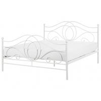 METALLBETT 140/200cm Weiß Lyra - Weiß, Metall (140/200cm) - Beliani