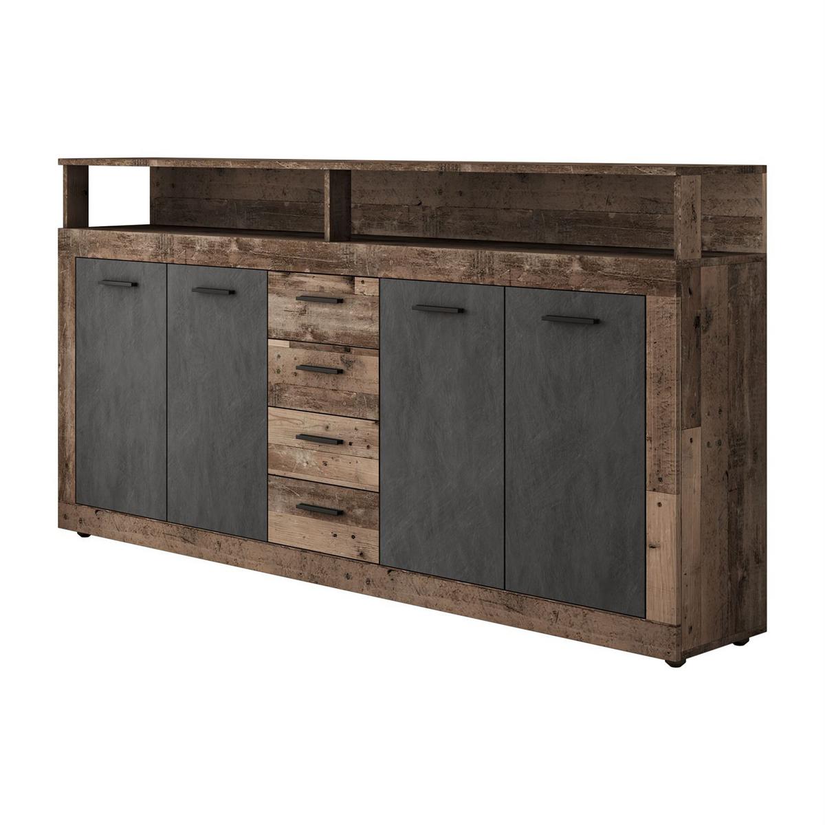 KOMMODE ROMANO mit Schubladen - Taupe/Dunkelbraun, Holzwerkstoff (190/96/32cm) - Lookway