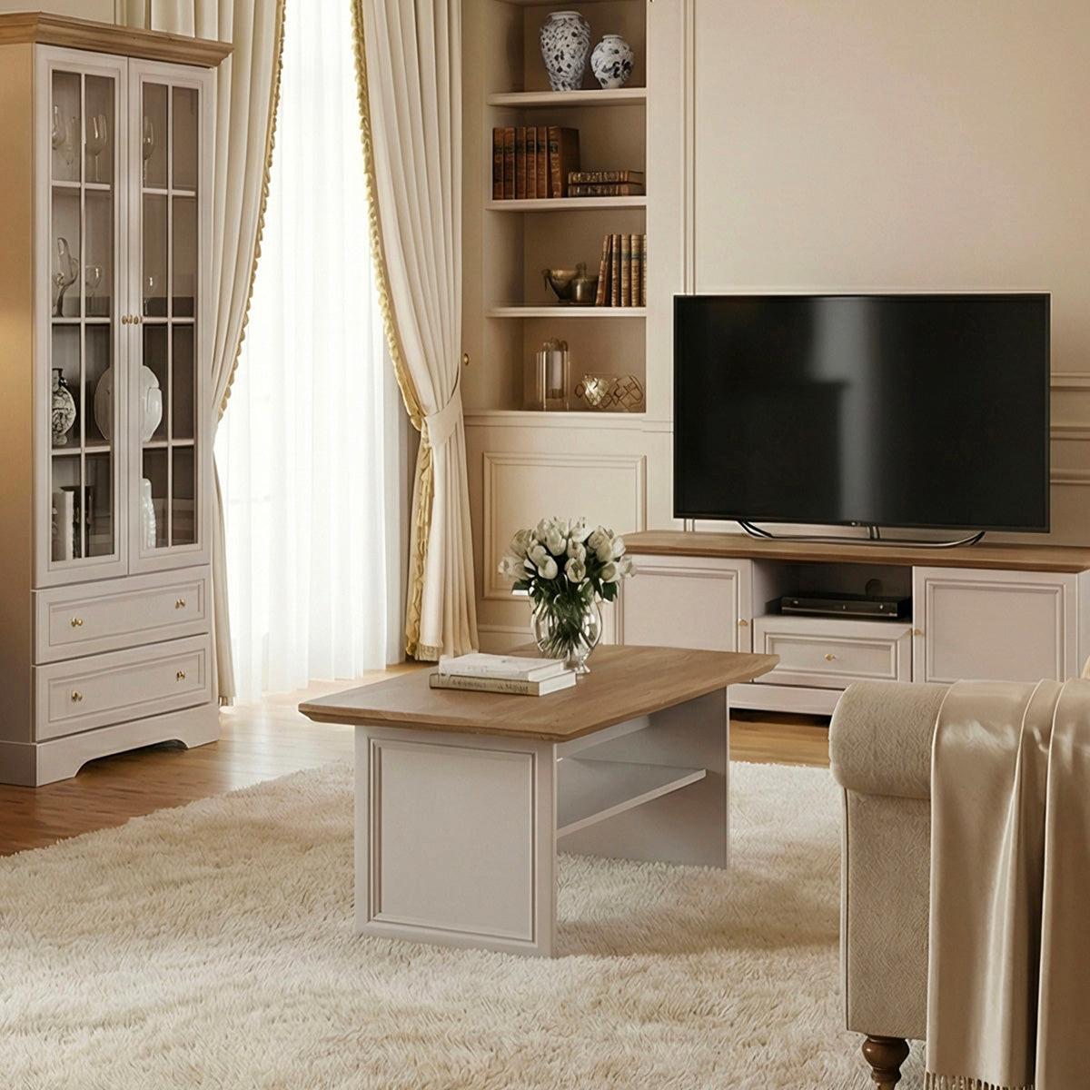 COUCHTISCH Dulci Kaschmir und Holz - Kaschmir, Holzwerkstoff (65/125/48.1cm) - Petits-meubles