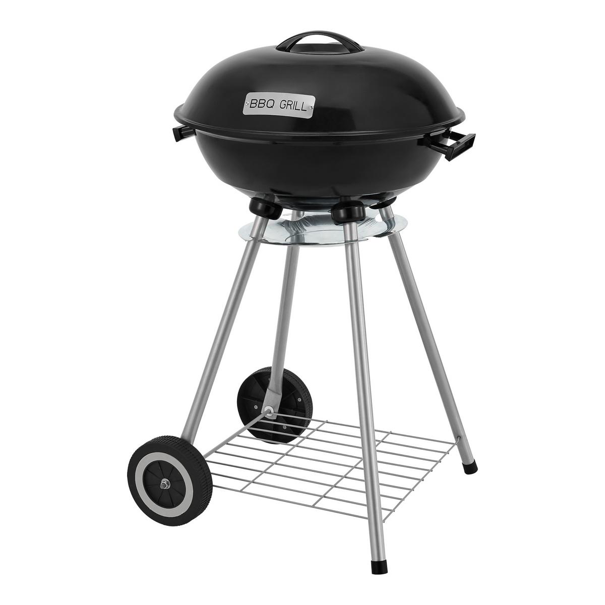 RUNDGRILL Apricena - Schwarz, Metall (48/80cm) - casa.pro