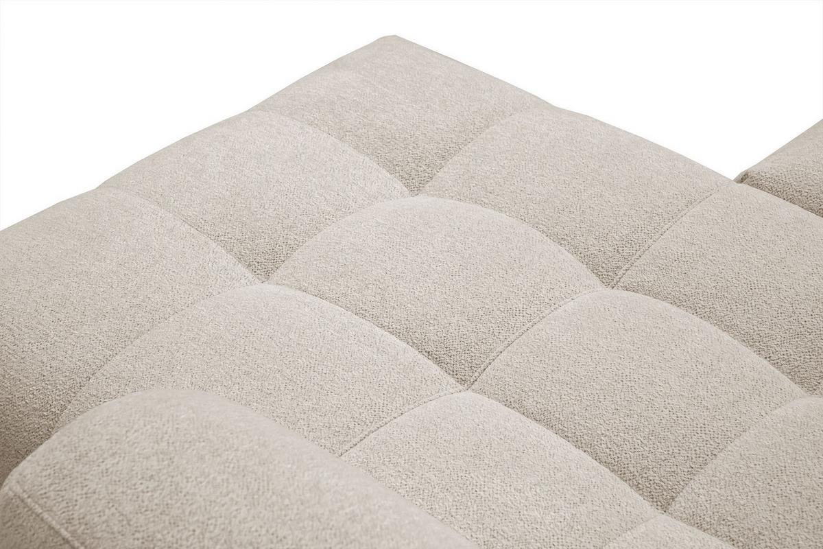 ECKSOFA SALVINI 4-Sitzer, ecru - Ecru/Schwarz, Holzwerkstoff/Textil (292/158cm) - Wozimo
