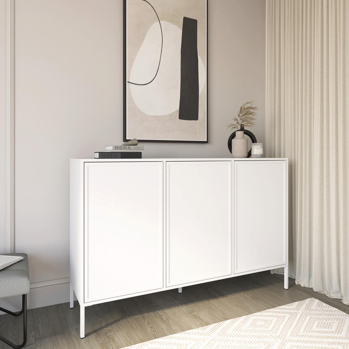 SIDEBOARD Velveto Weiß 150 cm - Weiß, Holzwerkstoff/Metall (150/86/40cm) - Selsey