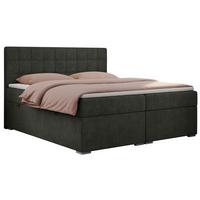 BOXBETT CARMEN 200/200 Dunkelgrau Struktur - H3 - Dunkelgrau, Holz/Textil (200/200cm) - MKS