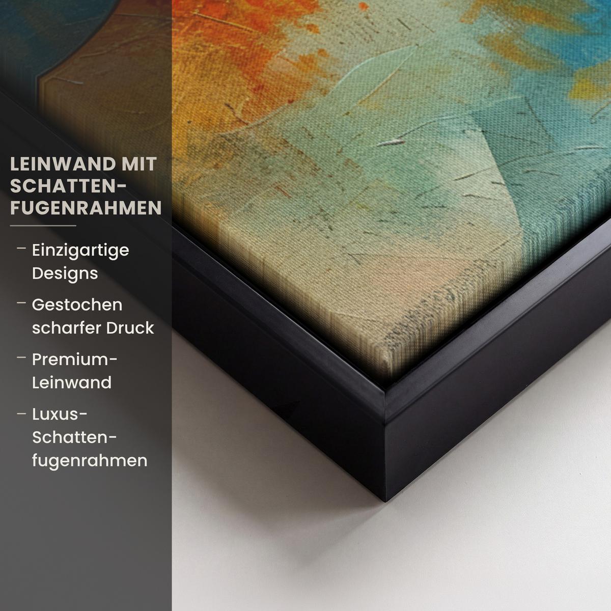 LEINWAND Bilder mit Rahmen - Kunst - Abstrakt - Modern - 60x80 - Gelb, Textil (60/80cm) - MuchoWow