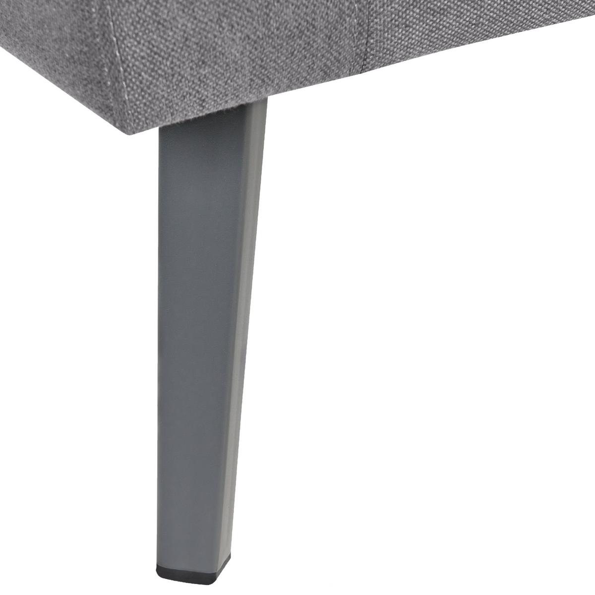 GARTENSOFA 3-Sitzer grau rechte Seite modular Loretello - Grau, Textil (243/70/76cm) - Beliani