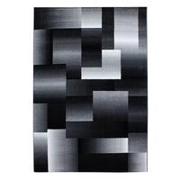 TEPPICH Kurzflor ASPEN in Schwarz, abstrakt kariert, 160 x 230 cm - Schwarz, Textil (230/160cm) - KADIMA DESIGN