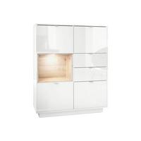HIGHBOARD Metro Einsatz in Eiche Nordic - Silbereichenfarben, Holzwerkstoff (103/123/37.5cm) - Vladon