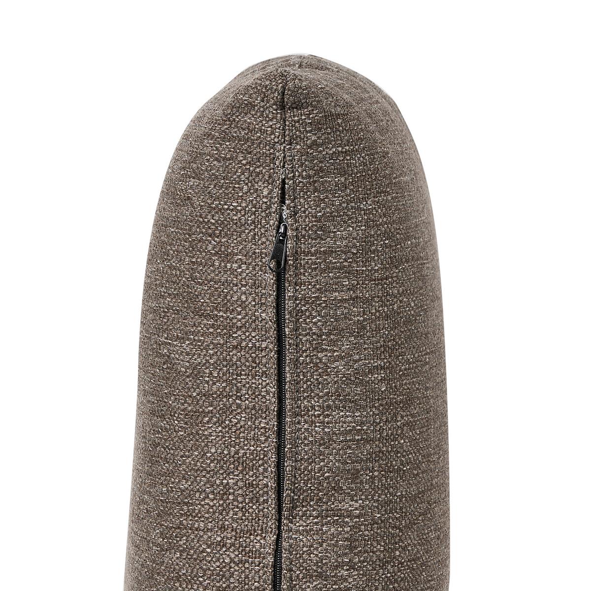 3-SITZER-ECKSOFA braun rechtsseitig Mariferd - Dunkelbraun/Schwarz, Textil (316/146cm) - Beliani