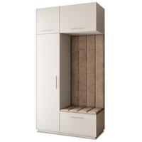 GARDEROBENSCHRANK REMA 120/240/60 cm Modern Garderobe-Set Kaschmir - Kaschmir/Mokka, Holzwerkstoff (120/240/60cm) - MASSENO