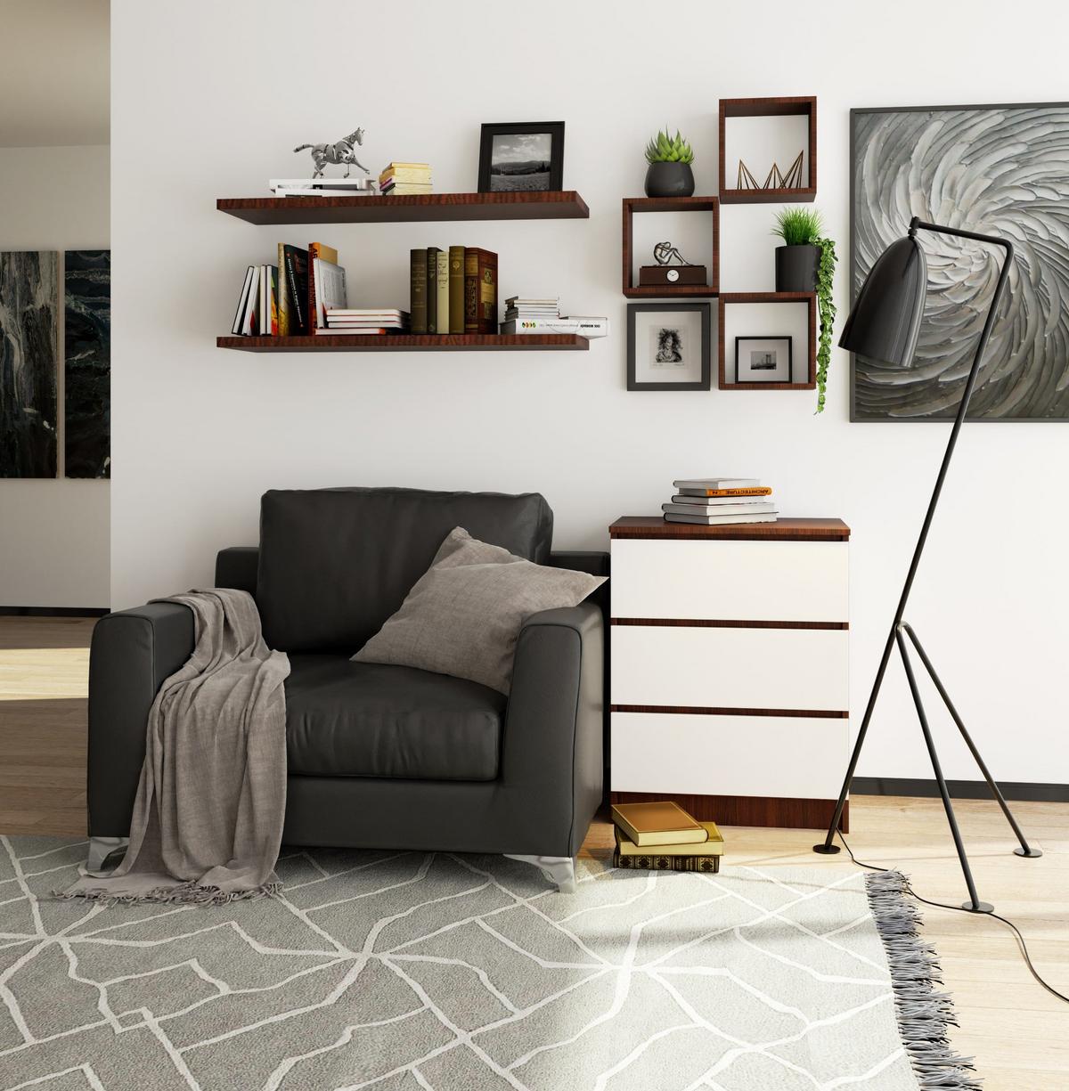 KOMMODE Dunkelbraun, Weiß 77/60/40 - Dunkelbraun/Weiß, Holzwerkstoff (60/77/40cm) - RAUMHIRSCH FURNITURE