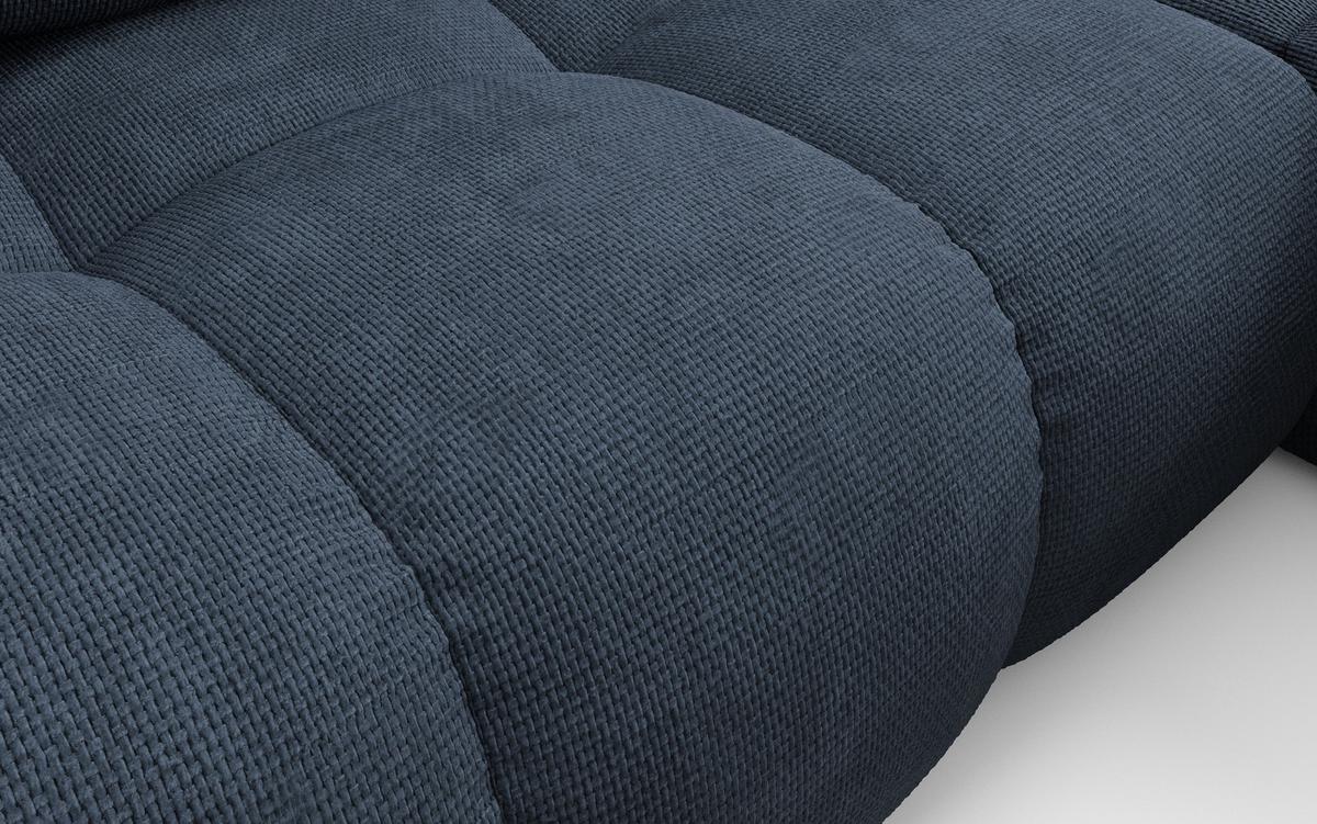 ECKSOFA DUCA R-S Dunkelblau Chenille mit Schlaffunktion - Dunkelblau, Holz (266.5/266.5cm) - MASSENO