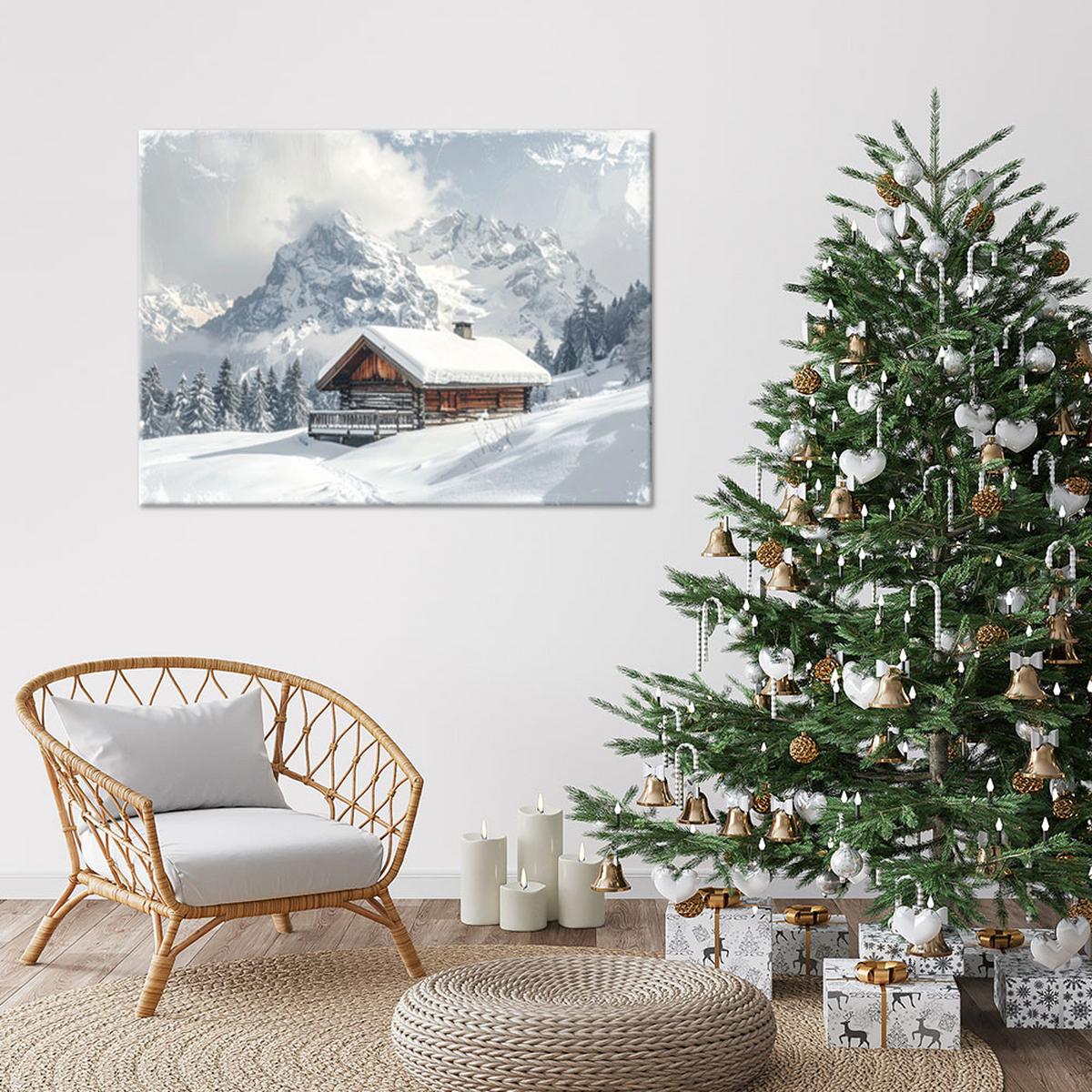 LEINWANDBILD Weihnachten 60x40cm - Weiß, Textil (60/40cm) - Feeby