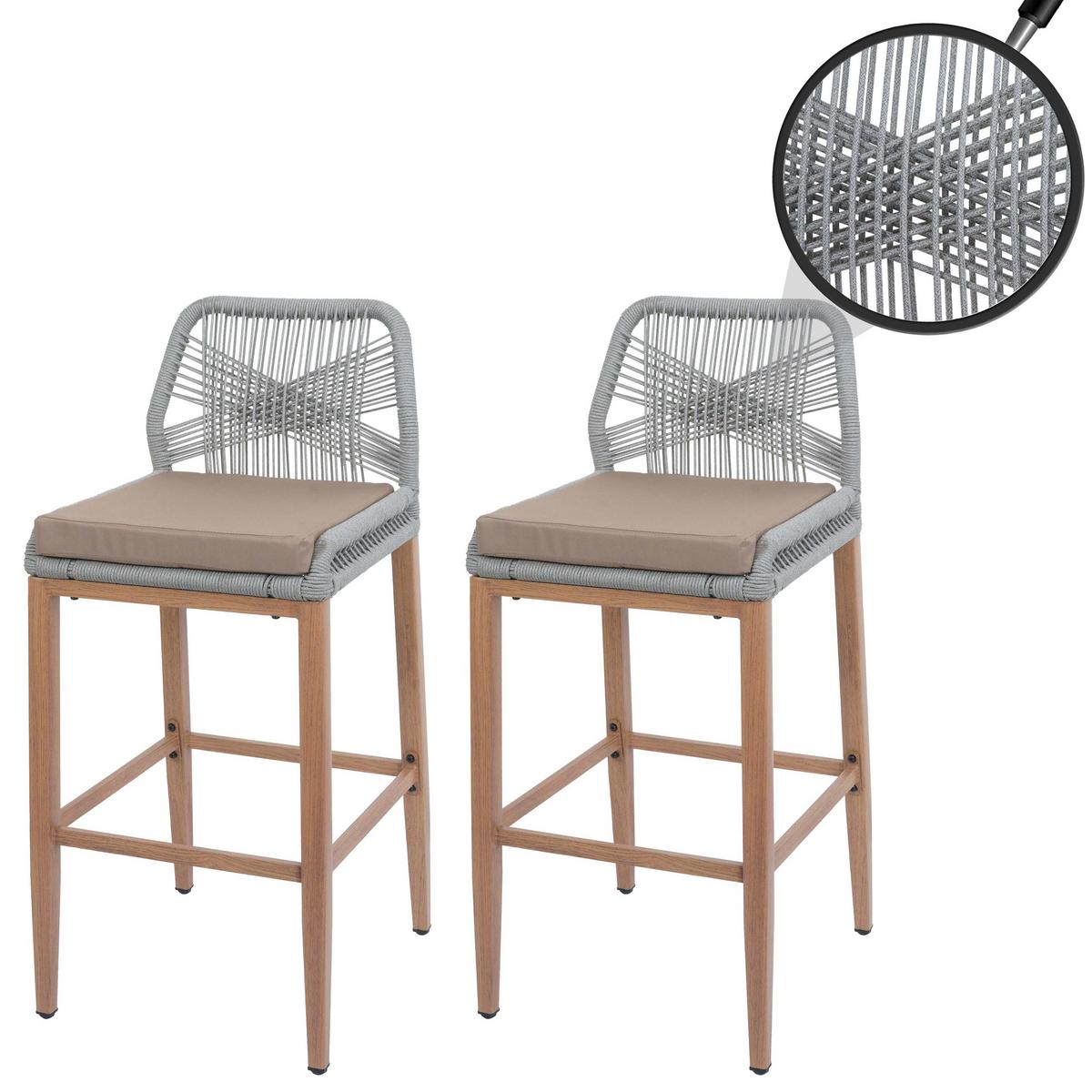 BARHOCKER Hellgrau, Taupe - Taupe/Hellgrau, Metall (45/101/50cm) - MCW