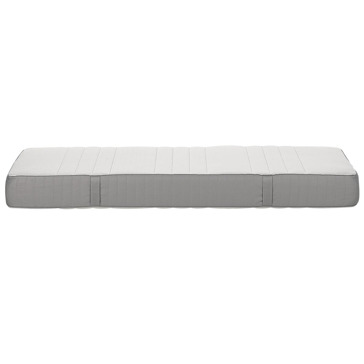 GEL-MEMORY-SCHAUMMATRATZE H3/4 Fest 80/200 cm Happiness - Weiß, Textil (80/200cm) - Beliani
