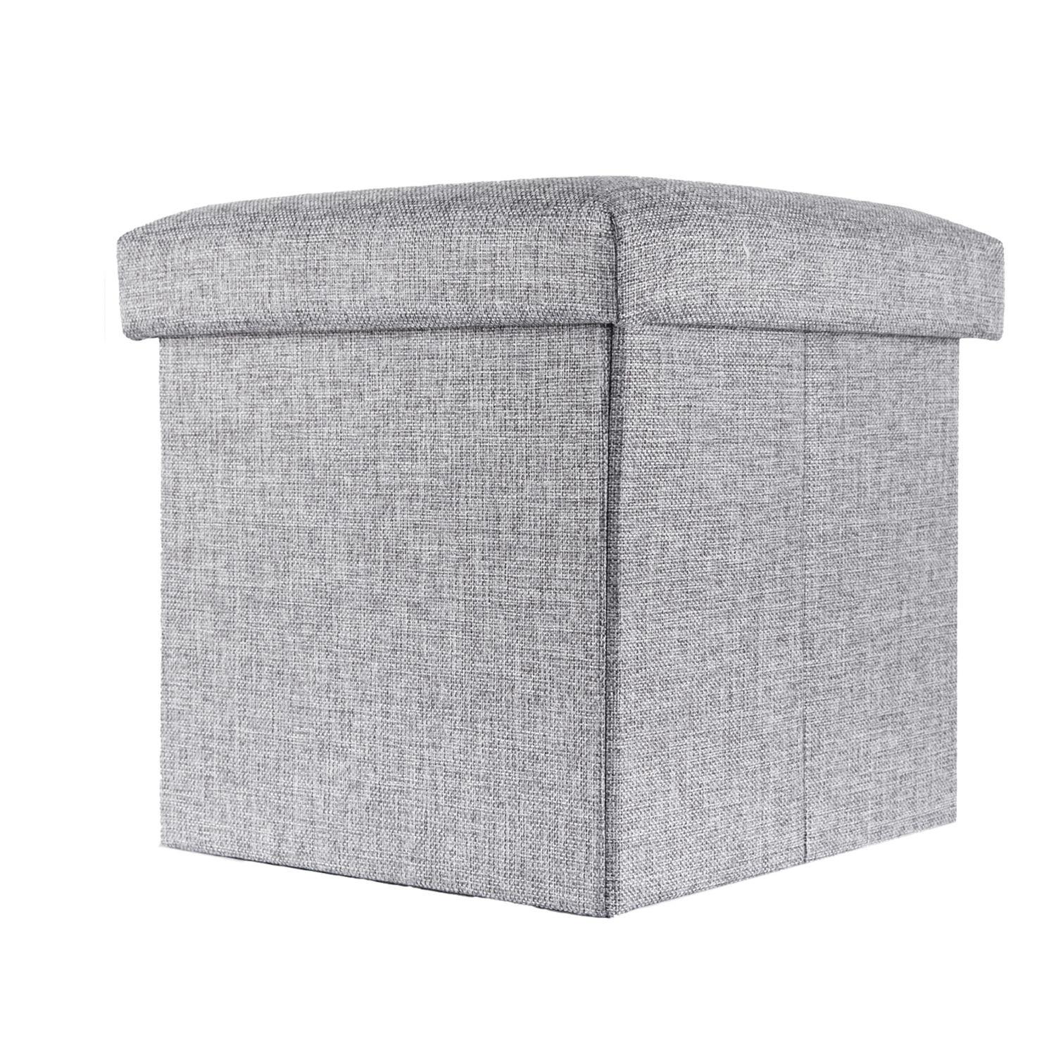 SITZWÜRFEL Faltbar 30/30/30 cm (Grau) - Grau, Textil (30/30/30cm) - Intirilife