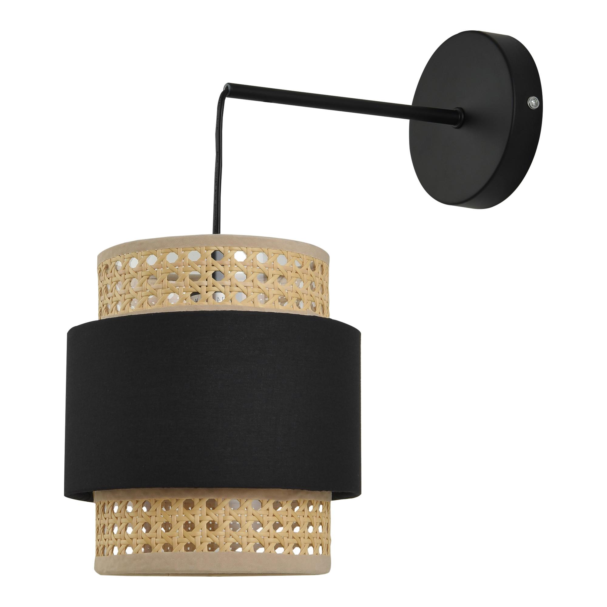 WANDLEUCHTE Southampton - Beige/Schwarz, Kunststoff/Metall (30/36/18cm) - lux.pro