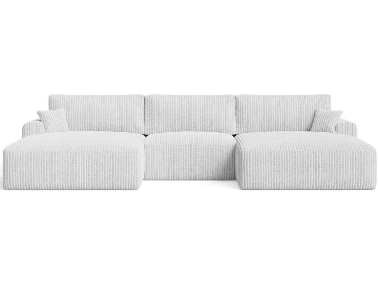 ECKSOFA U Serene Grau - Grau, Holz/Textil (391/145cm) - Graingold