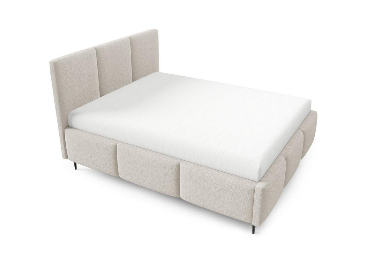 POLSTERBETT Miami - Beige, Holzwerkstoff/Textil (160/200cm) - Fun Möbel