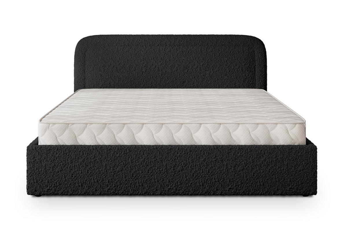 POLSTERBETT BENIRA Q 200x200 cm mit Bettkästen - Schwarz - Schwarz, Holz/Textil - MASSENO