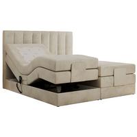 BOXBETT COMFORTO 140/200 - Beige Velvet - H4 - Beige, Holz/Textil (140/200cm) - MKS