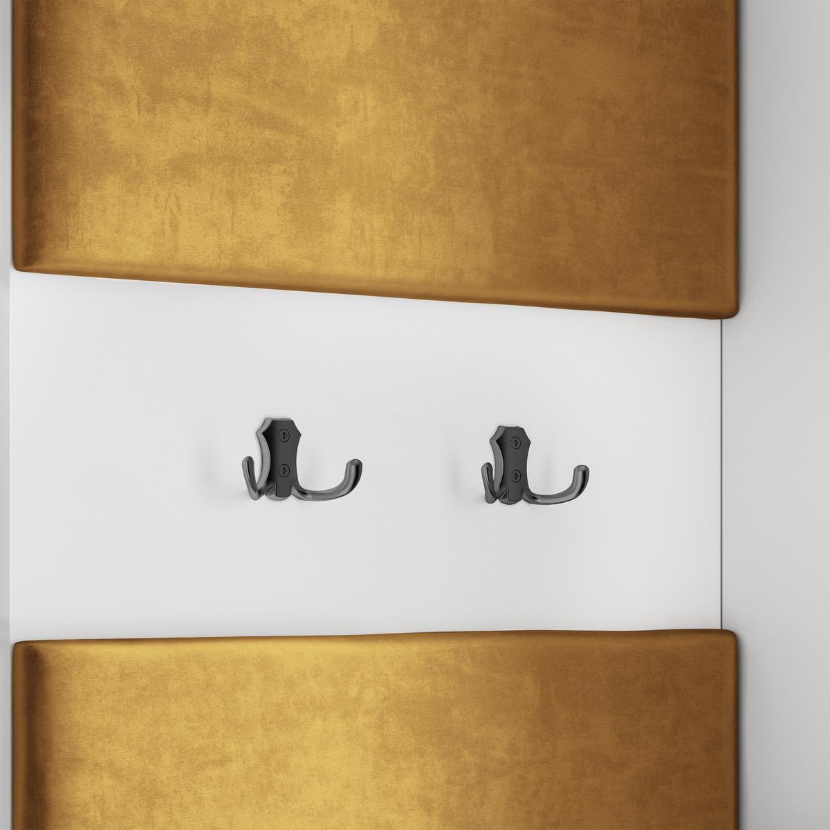 GARDEROBENSCHRANK VIRA 95/181/51 cm Modern Garderobe-Set Eiche Lefkas - Eichefarben/Gelb, Holzwerkstoff (95/181/51cm) - MASSENO