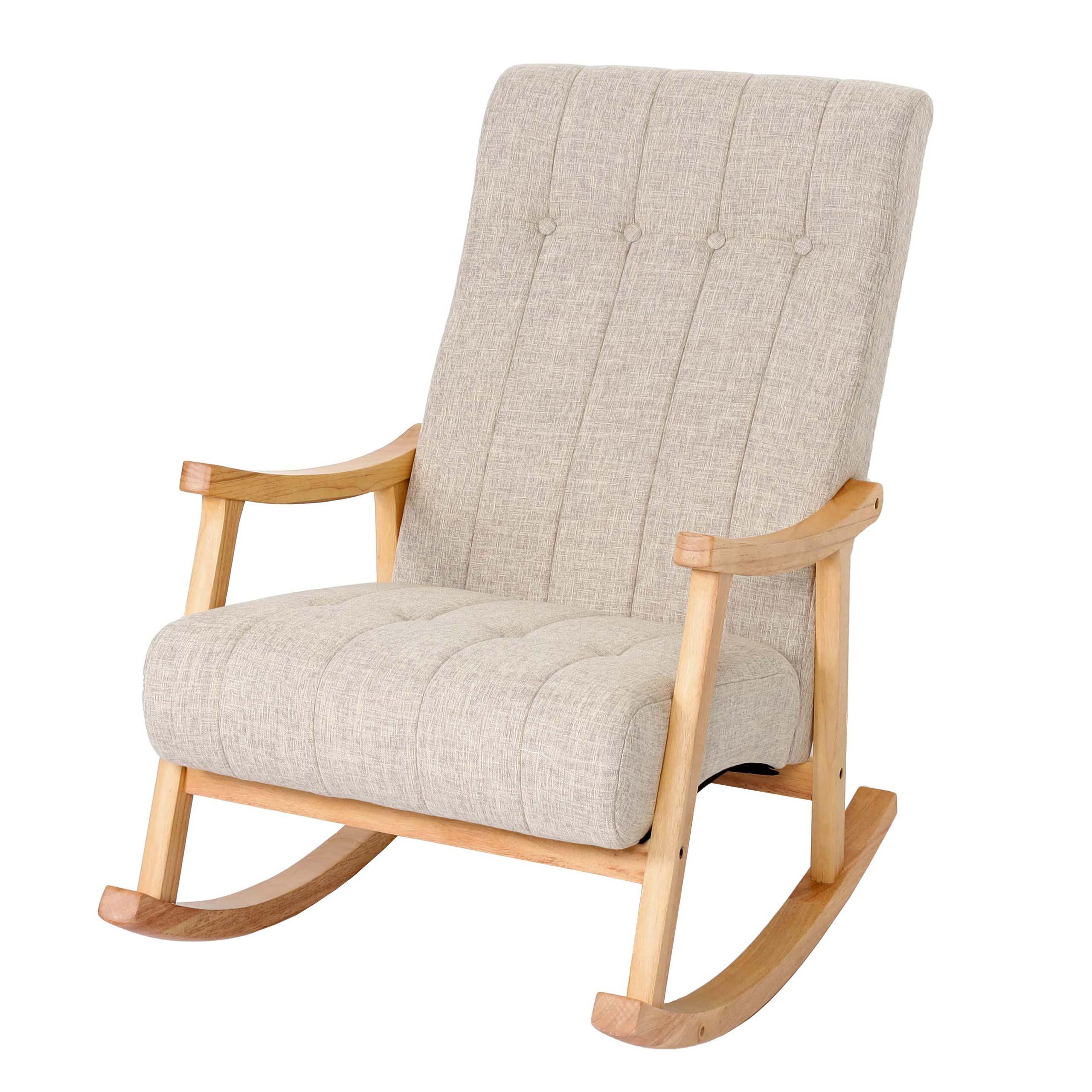 SCHAUKELSTUHL Cremeweiß - Creme/Weiß, Holz (62/97/82cm) - MCW