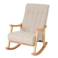 SCHAUKELSTUHL Cremeweiß - Creme/Weiß, Holz (62/97/82cm) - MCW