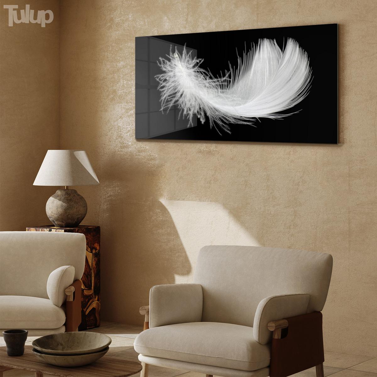 GLASBILD 140x70 cm Moderne Kunst - Schwarz, Glas (140/70cm) - TULUP