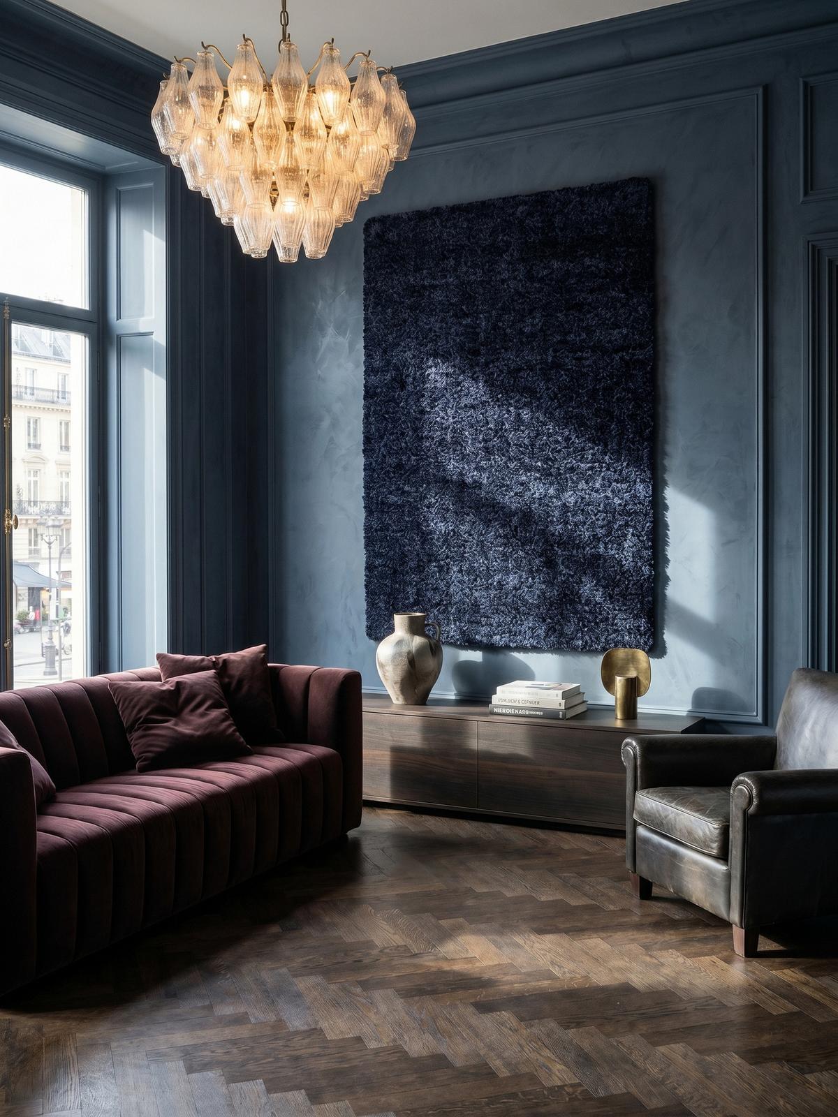 HOCHFLORTEPPICH RHEIN, einfarbig, aus Polypropylen, Marineblau, 240 x 340 cm - Blau, Textil (340/240cm) - KADIMA DESIGN
