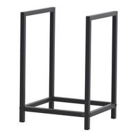 KAMINHOLZREGAL Torsås - Schwarz, Metall (40/50/30cm) - [en.casa]