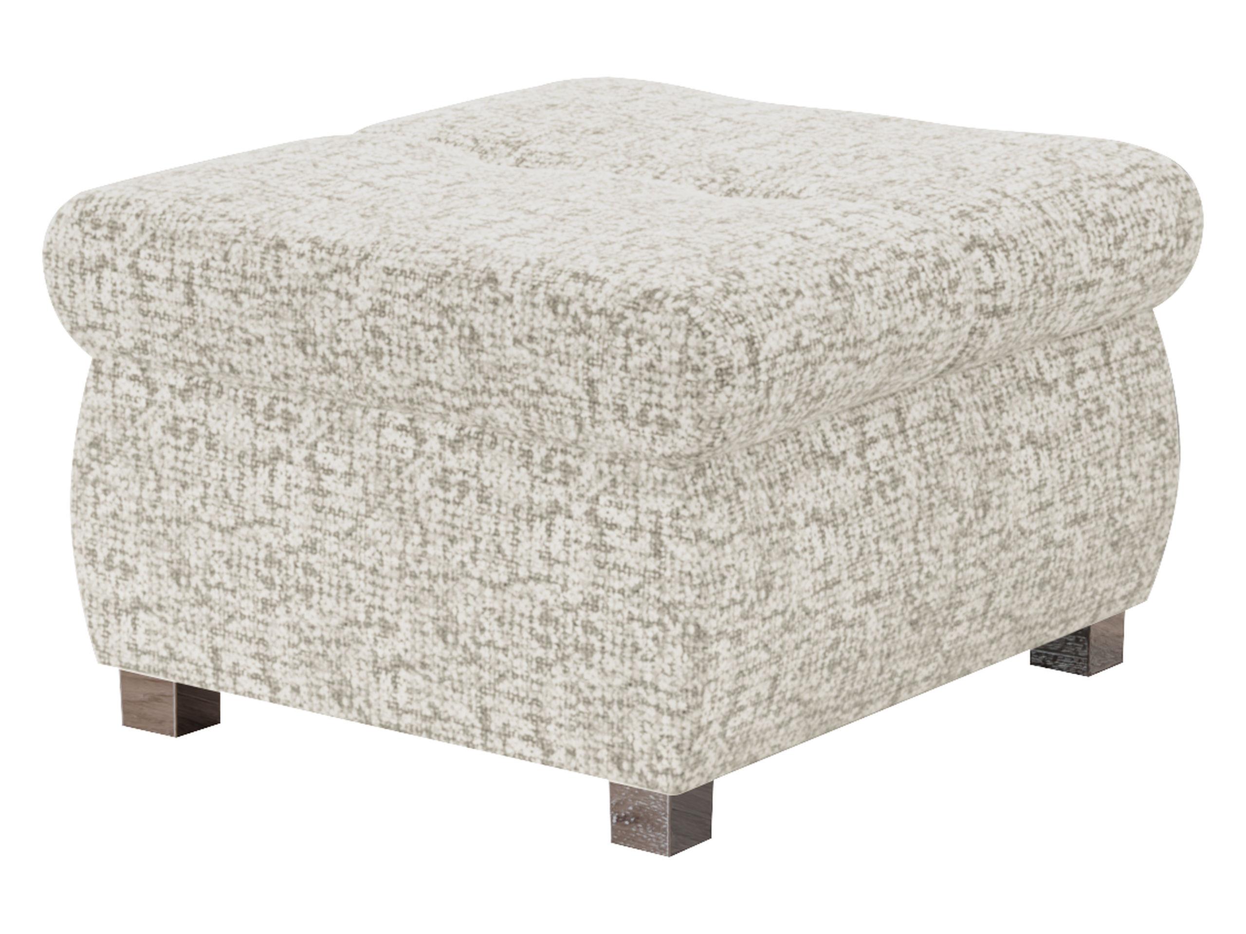 POLSTERHOCKER Orkan Klein - Sandfarben/Silberfarben, Holz/Textil (60/39/60cm) - MIRJAN24