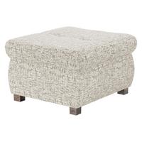 POLSTERHOCKER Orkan Klein - Sandfarben/Silberfarben, Holz/Textil (60/39/60cm) - MIRJAN24