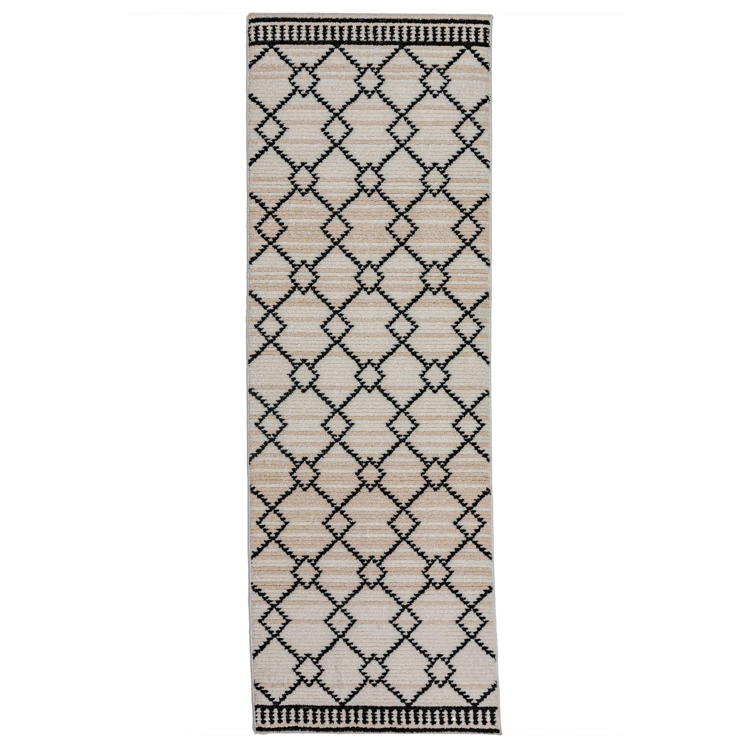 TEPPICH Kurzflor PERRAN in Weiß, im Berber-Stil, 80 x 230 cm - Weiß, Textil (80/230cm) - KADIMA DESIGN