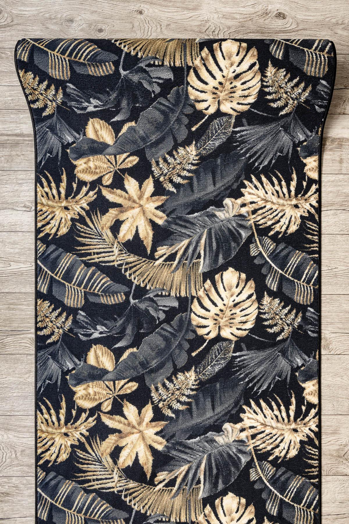 LÄUFER Antirutsch MONSTERA 80/250 cm - Goldfarben, Textil (80/250cm) - rugsX