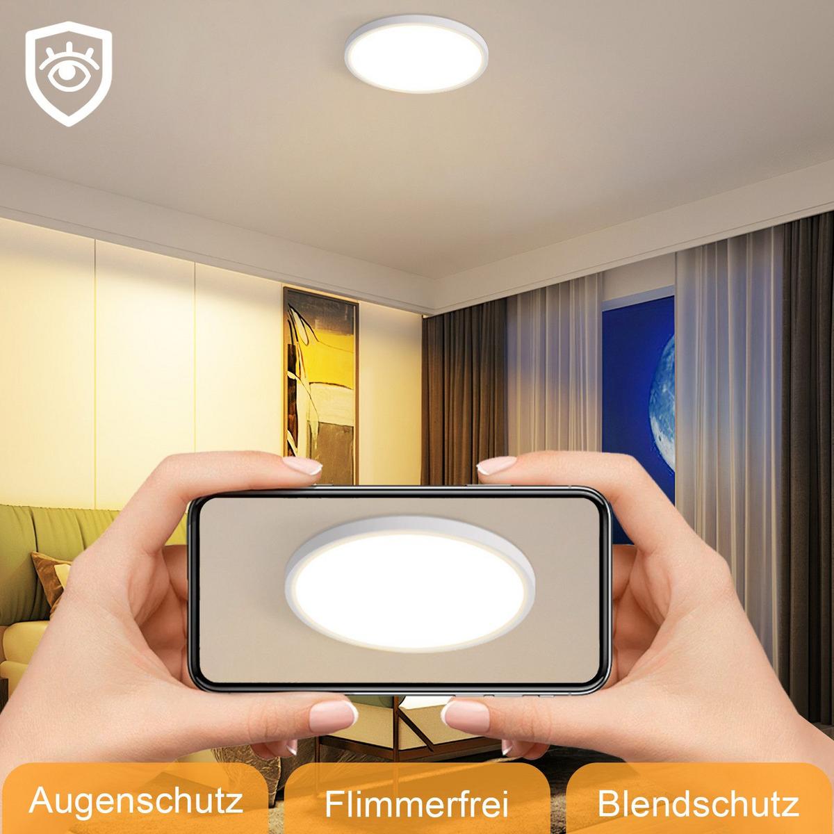 LED-DECKENLEUCHTE Malinowski 18/18/2.6 cm - Weiß, Kunststoff (18/18/2.6cm) - Nettlife
