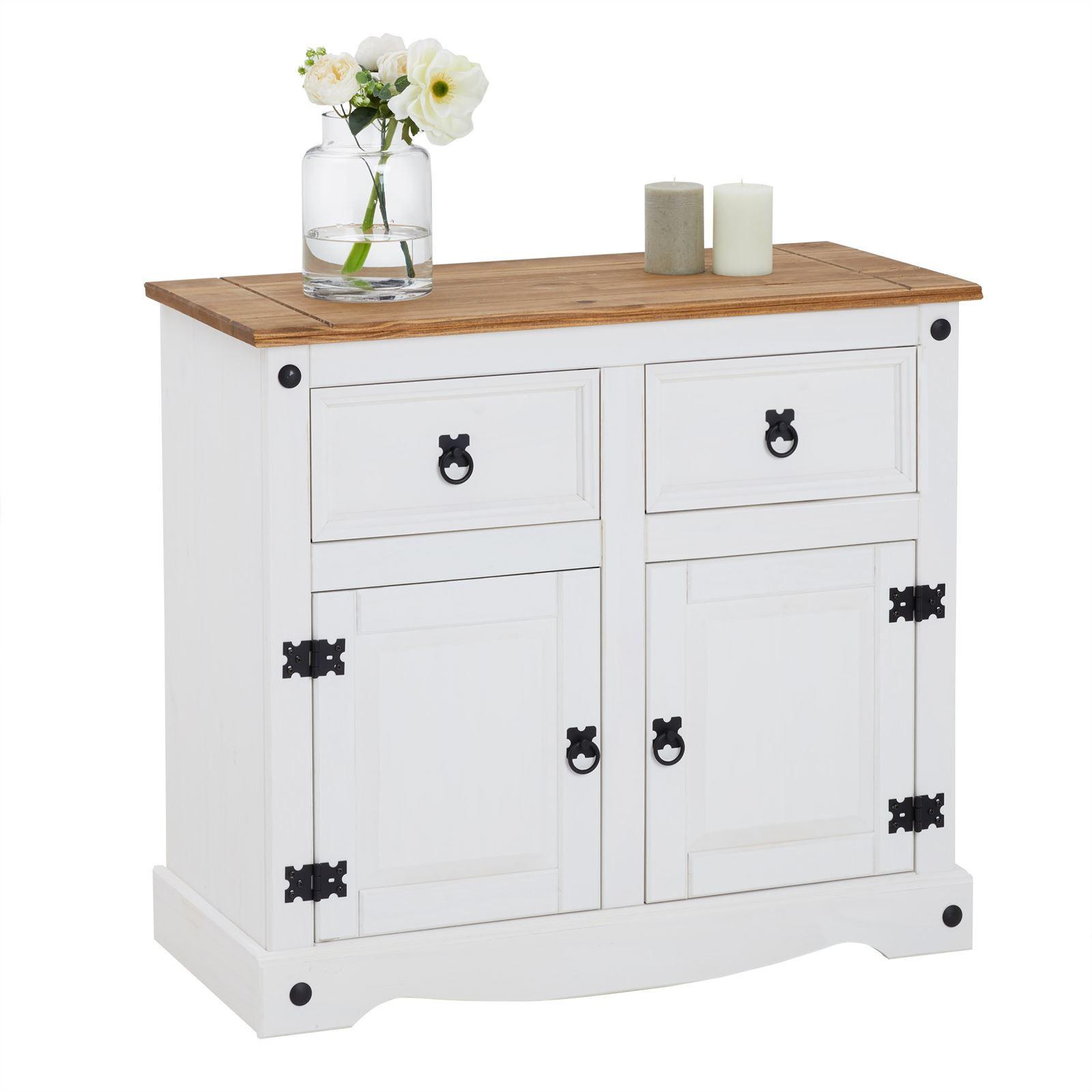 ANRICHTE CAMPO weiß/braun - Weiß/Braun, Holz (87/76/40cm) - CARO-Möbel