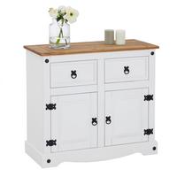 ANRICHTE CAMPO weiß/braun - Weiß/Braun, Holz (87/76/40cm) - CARO-Möbel