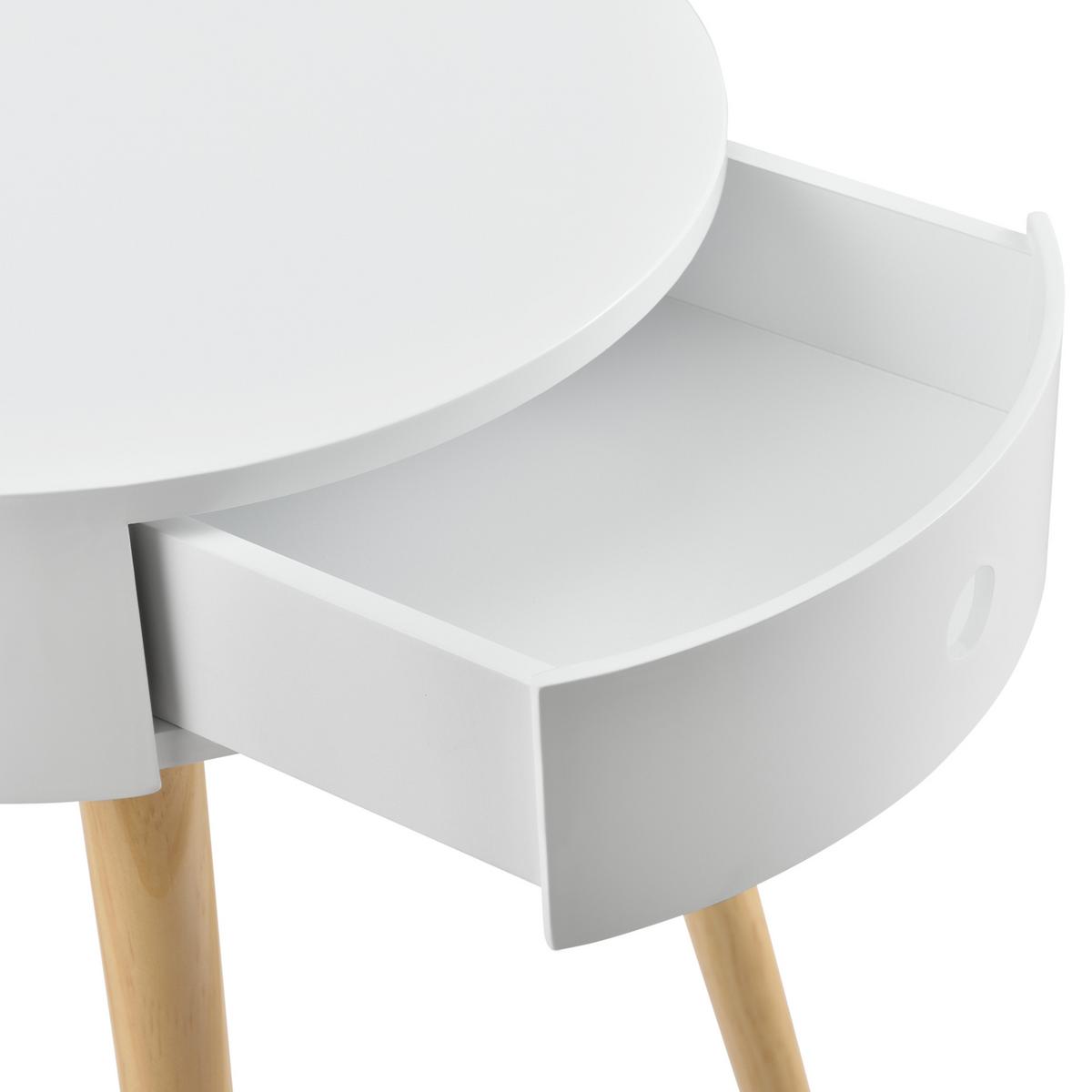 NACHTTISCH Aurich - Weiß, Holzwerkstoff (38/50/38cm) - [en.casa]