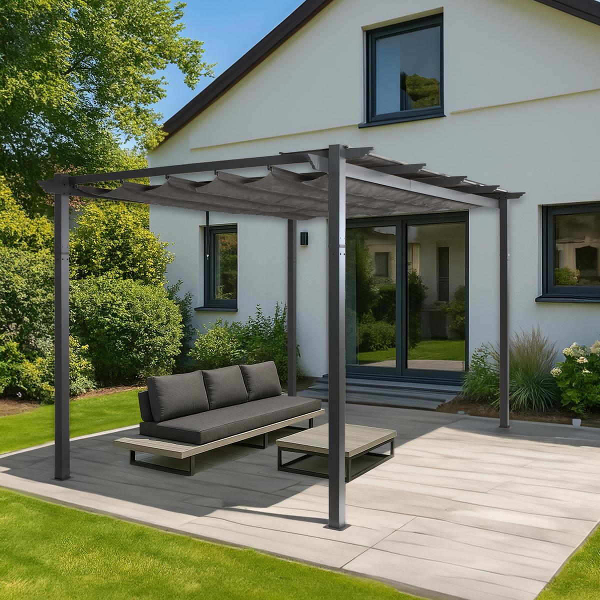 PERGOLA Anthrazit - Anthrazit, Metall (400/240/300cm) - MCW