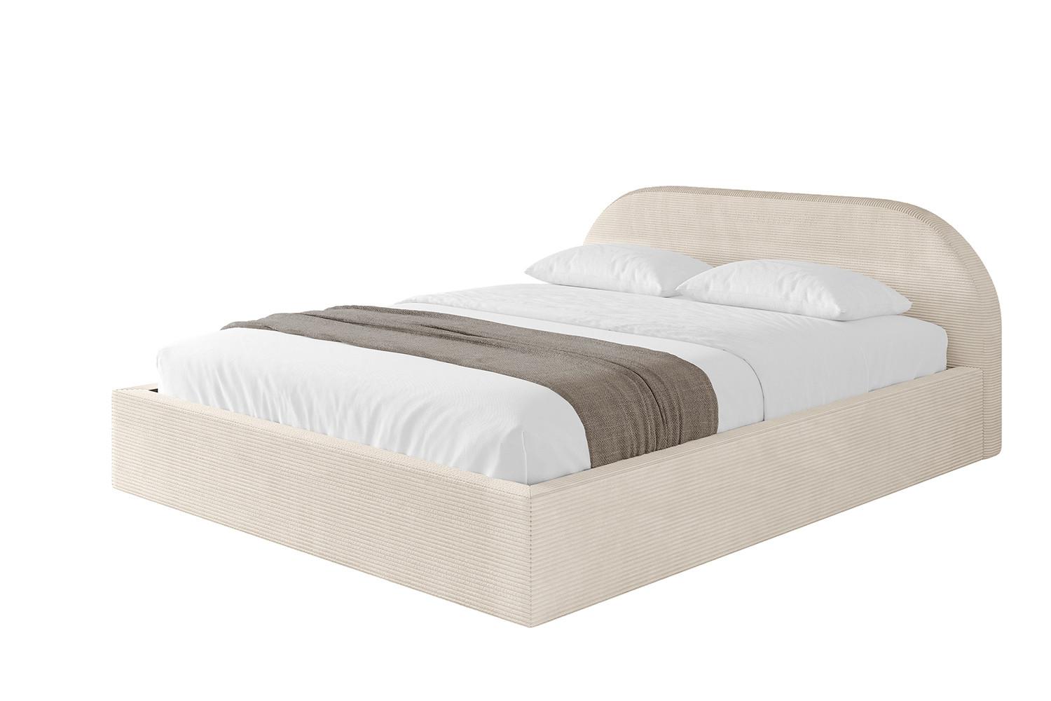POLSTERBETT mit Bettkasten und Lattenrost, Boxbett ohne Matratze - TIVON-V1 180x200 Beige - Creme, Holzwerkstoff/Textil (180/200cm) - ALTDECOR